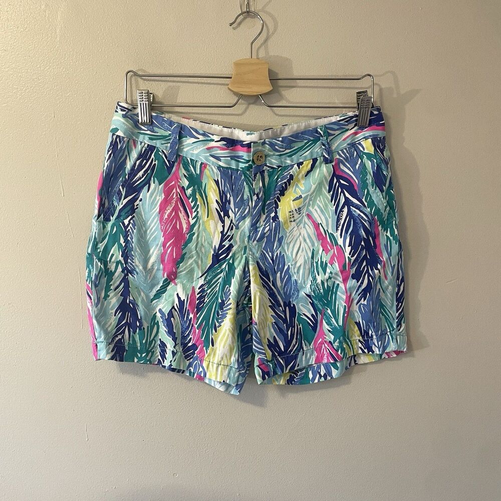Lilly Pulitzer Women’s The Jayne Shorts Mid Rise Sz 6 Cotton Tropical Beach